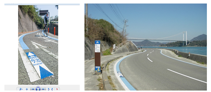 日本島波海道藍色標線圖